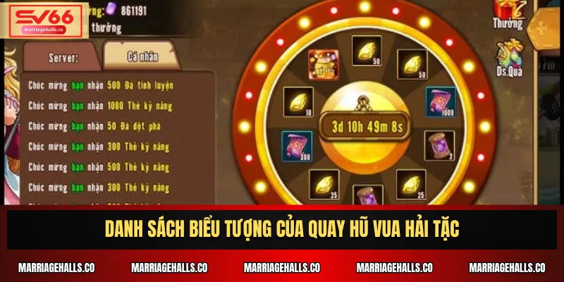 Danh sách biểu tượng của Quay Hũ Vua Hải Tặc